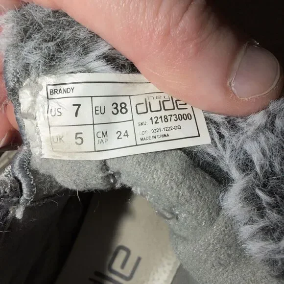 Hey Dude Women's Brandy Grey Lace Up Light Weight Boots Size 7 - Picture 10 of 10